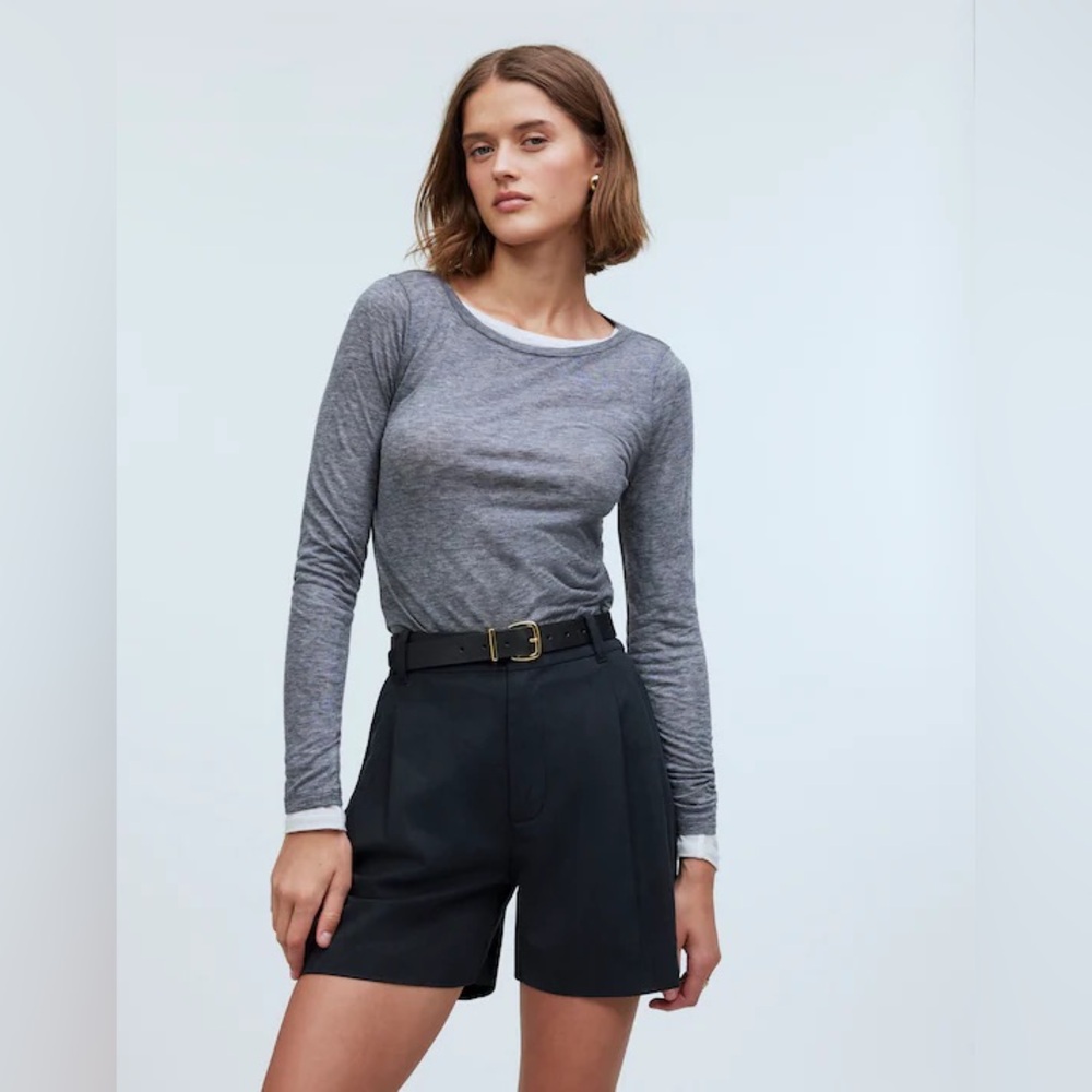 Madewell Harlow Short in Drapey Twill Size 8